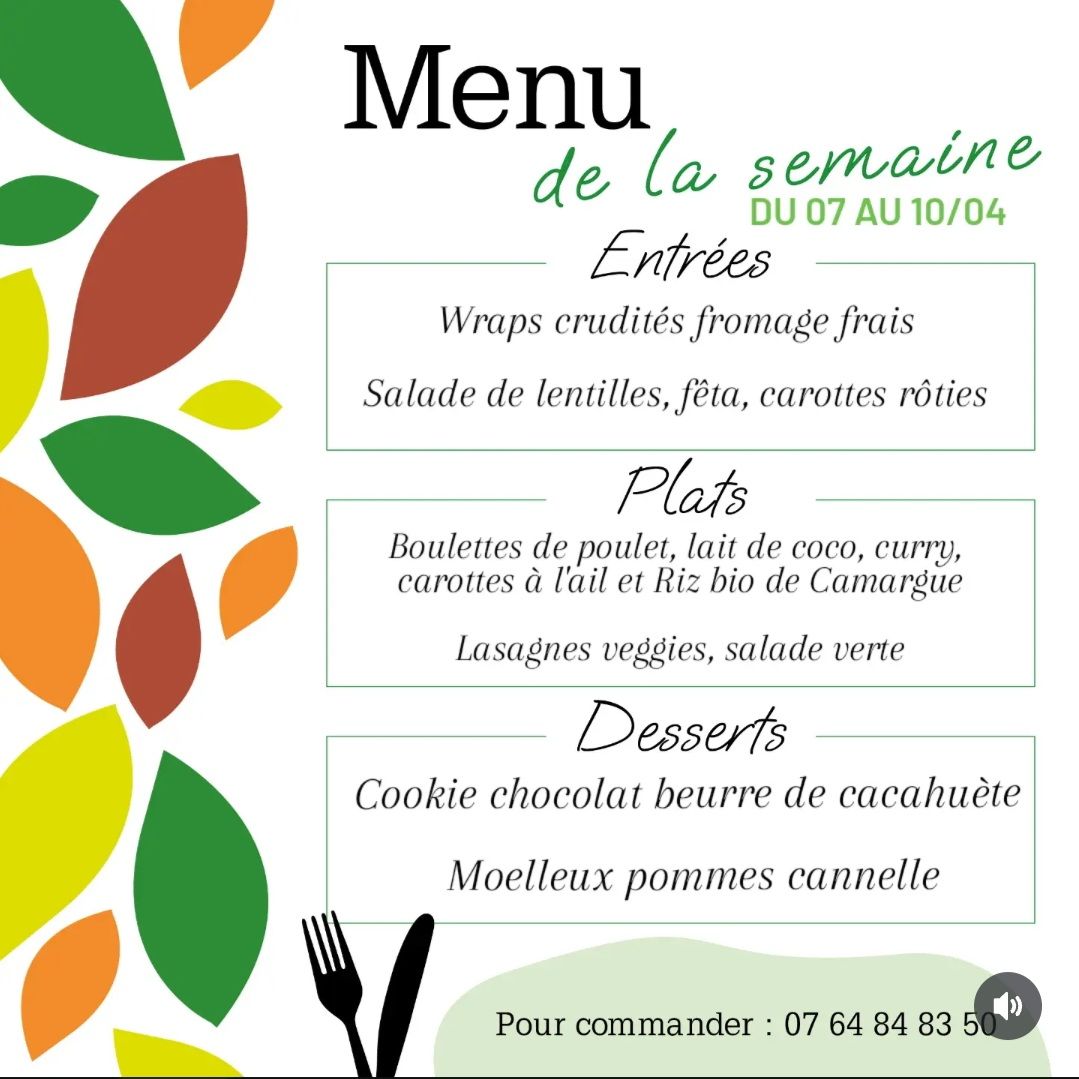 Menu de la semaine