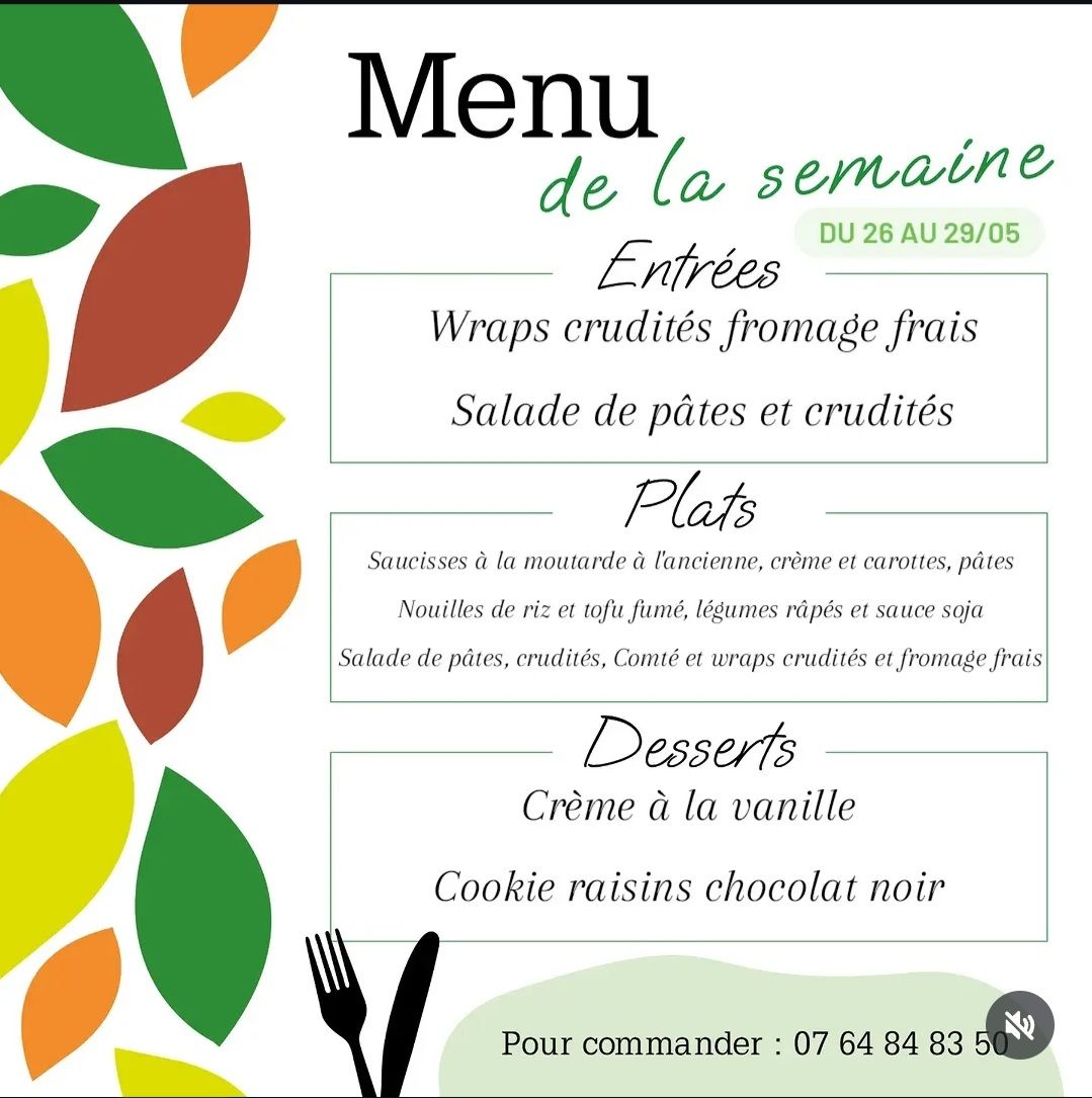 Menu de la semaine