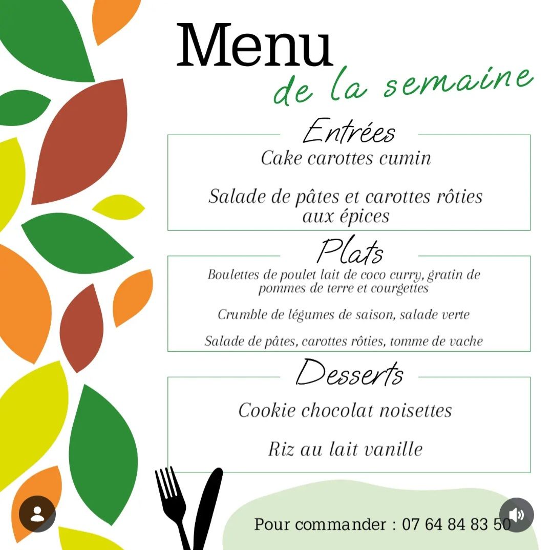 Menu de la semaine