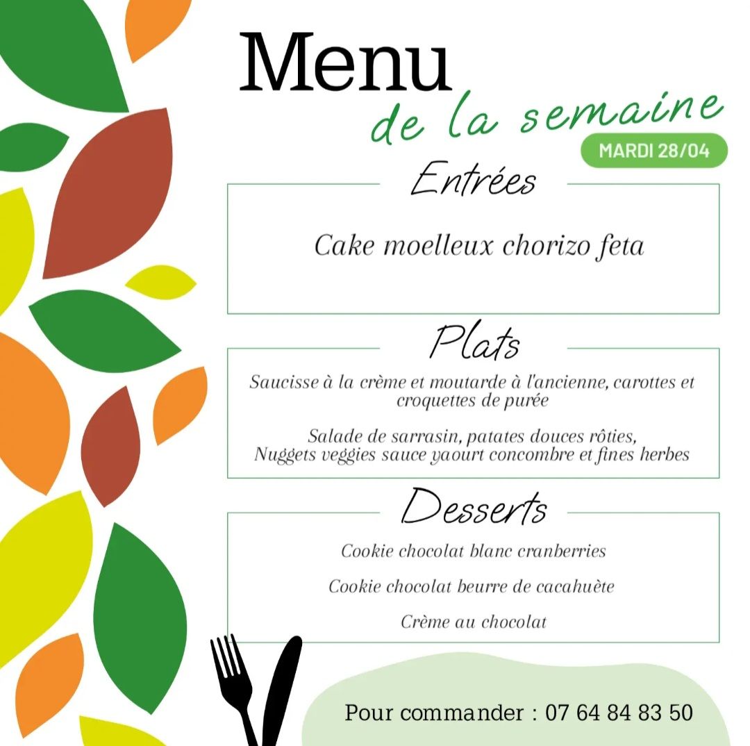 Menu de la semaine