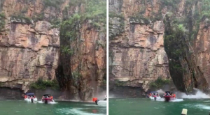 Aumentan a 10 las víctimas por desprendimiento de rocas en lago de Brasil