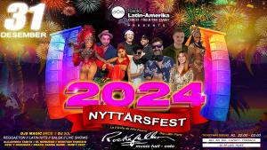 Gran Fiesta Latina Año Nuevo 2024 en el Rockefeller de Oslo