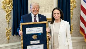Malestar en Noruega por la decisión de María Corina Machado de entregar la medalla del Nobel a Donald Trump