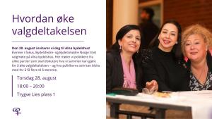 Invitación: Debate político en Alna Bydelshus - Elecciones parlamentarias en Noruega