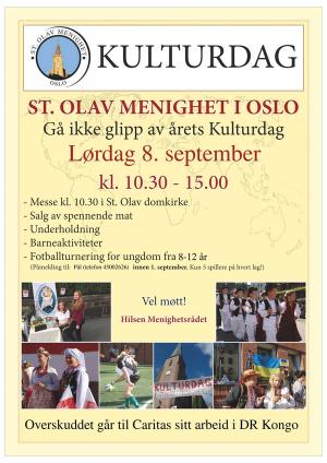 Invitación para el Día Cultural de la colectividad católica St. Olav | Kulturdag på St. Olavs menighet i Oslo