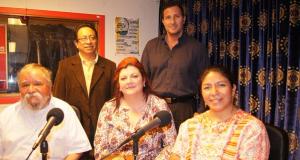 Gratas visitas en la radio
