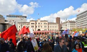 No al aumento de la desigualdad! La consigna que encabeza las demandas de los trabajadores en Noruega este 1 de mayo 2022