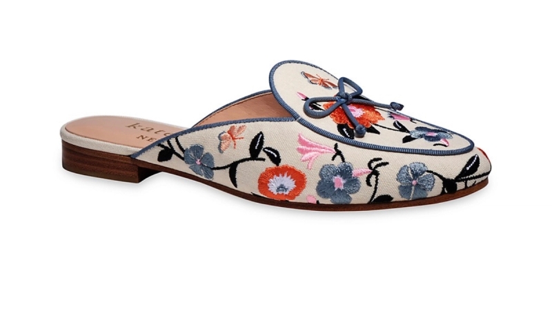 Embroidered mules 