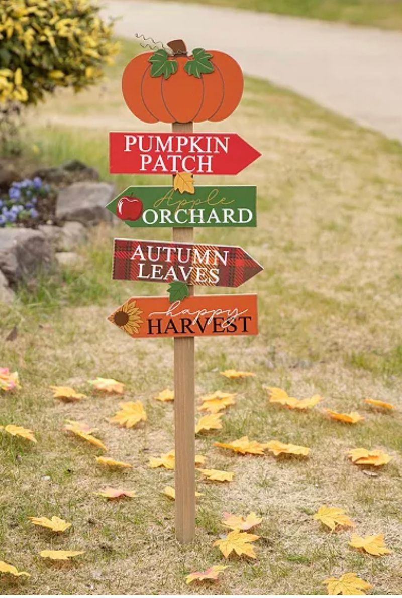 Pumpkin patch yard stake 