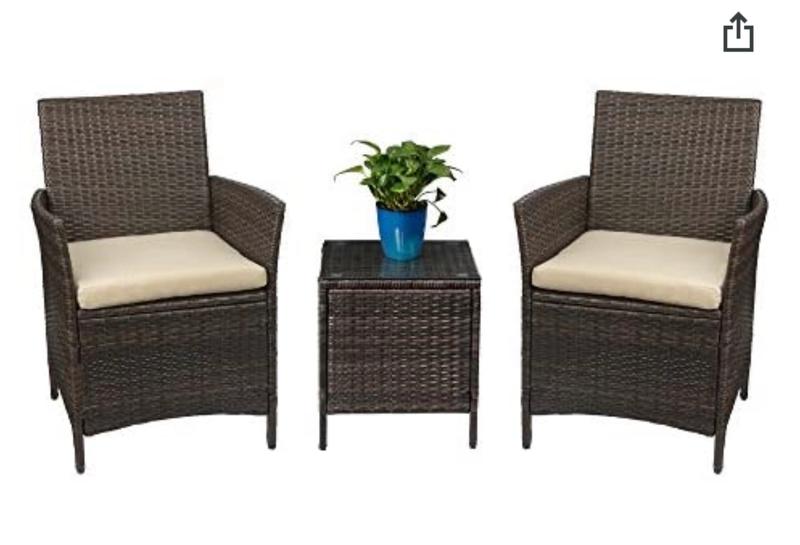 Amazon Wicker Chairs and Table 