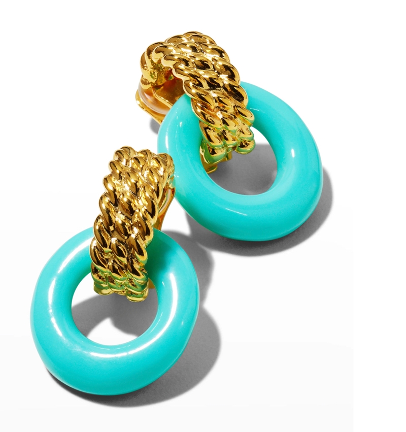 Turquoise statement earrings 