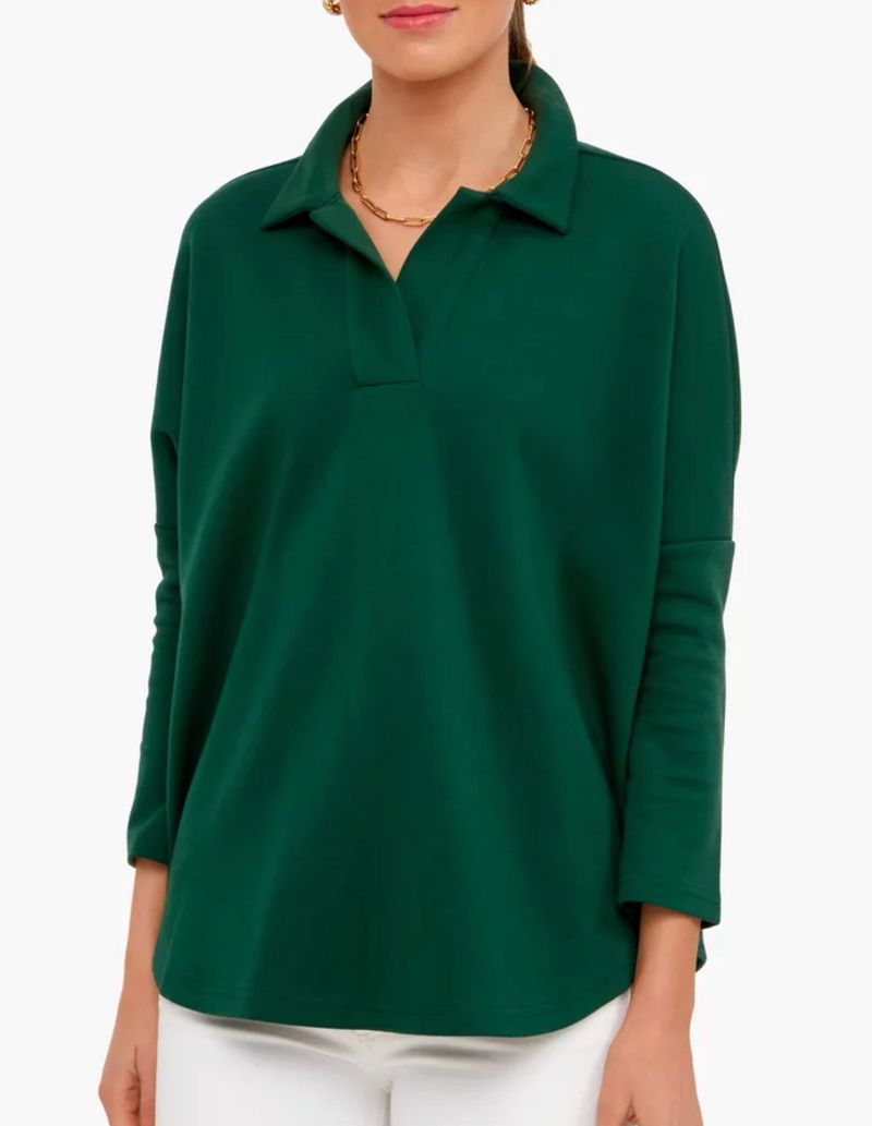 Green polo sweatshirt 