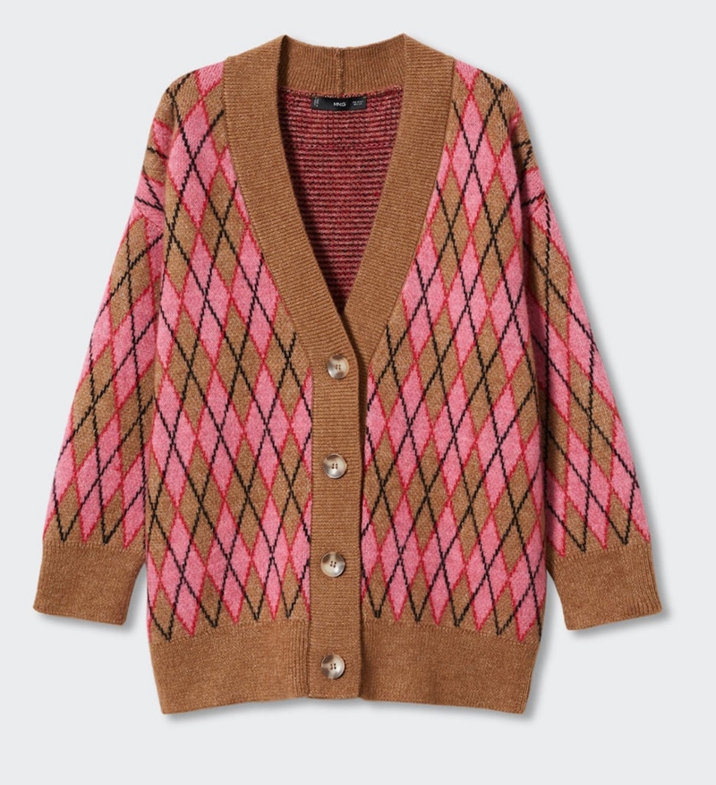Brown and pink cardigan 