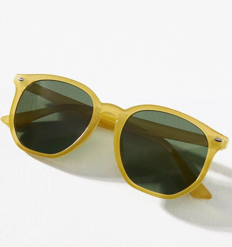 Lime geo sunglasses 