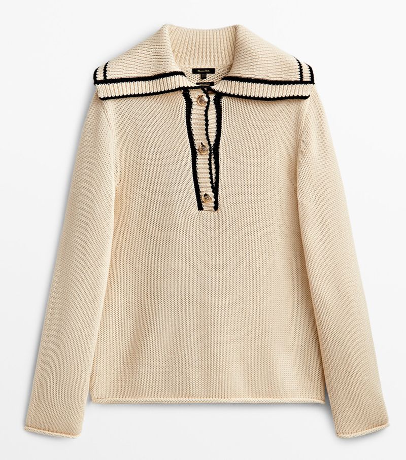 Collared pullover sweater 