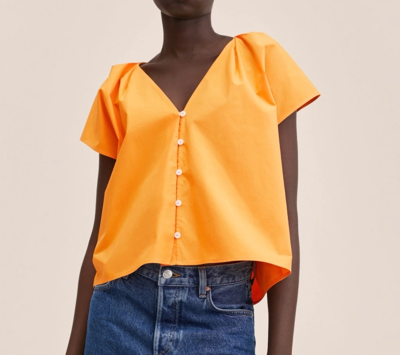Orange mango blouse