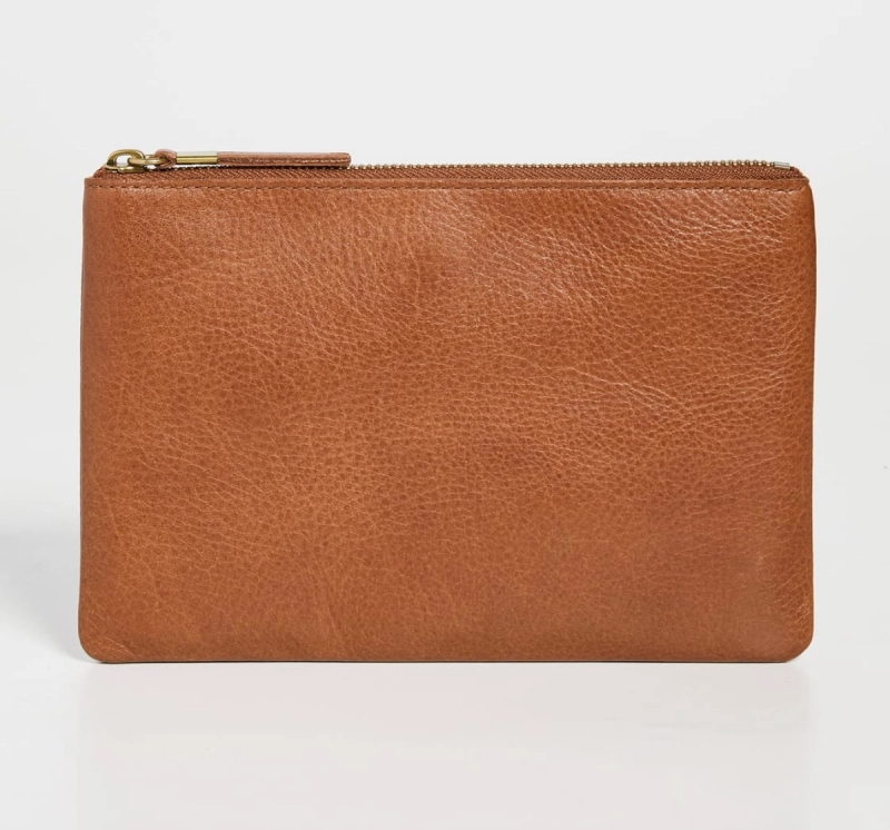 Leather pouch clutch 