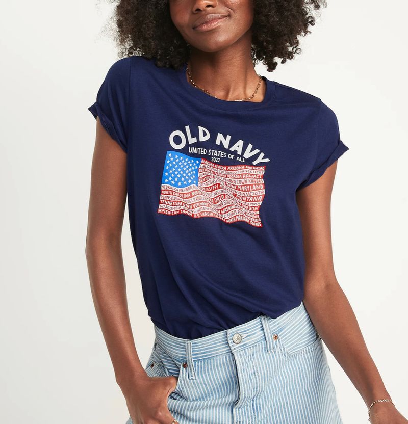 Old navy flag shirt for women