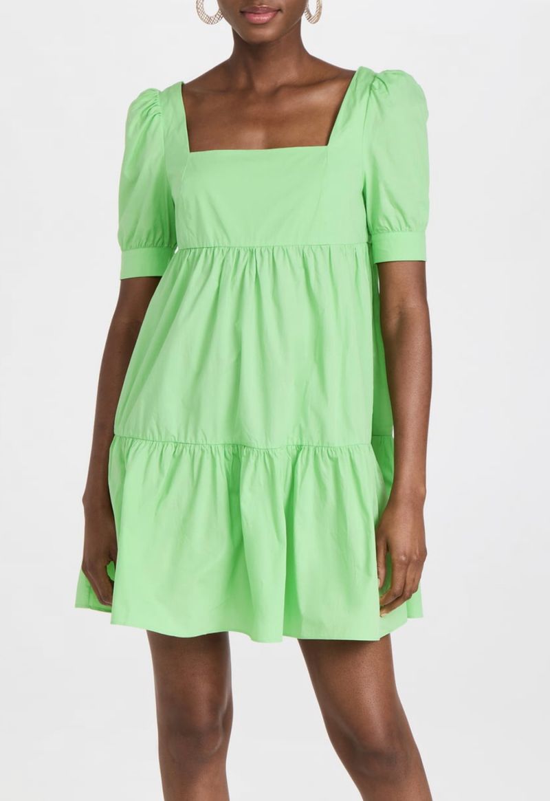 Lime green babydoll dress 