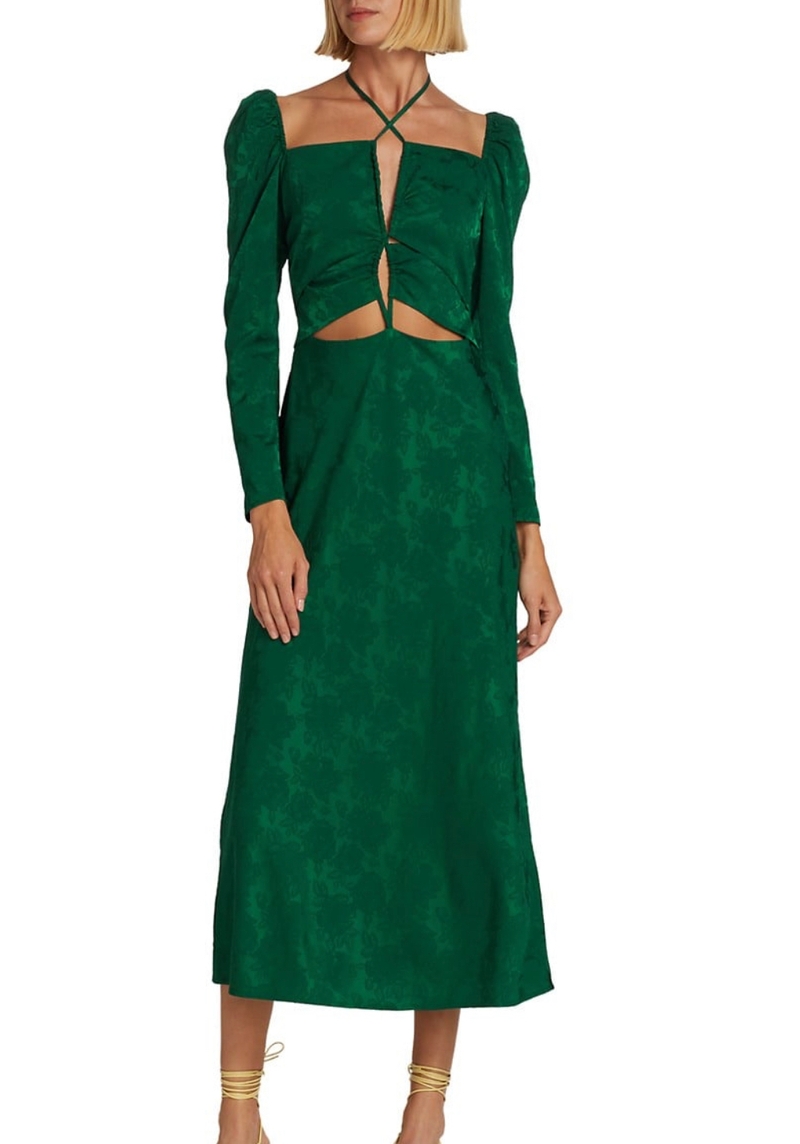 Green evening gown