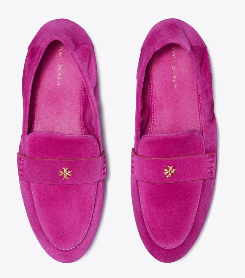 Hot pink loafers 