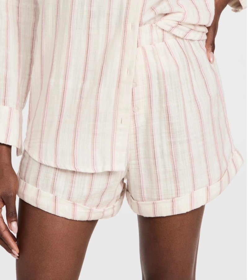 Striped shorts linen 