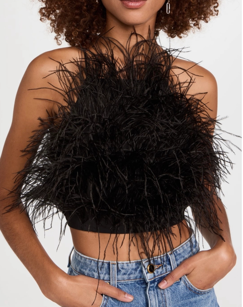 Black feather top 