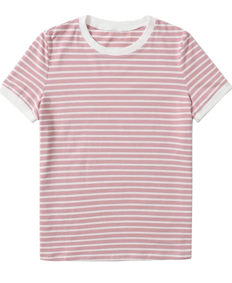 Amazon pink striped t shirt 