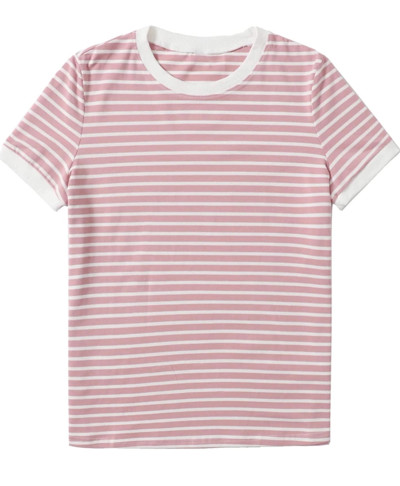 Amazon pink striped t shirt 