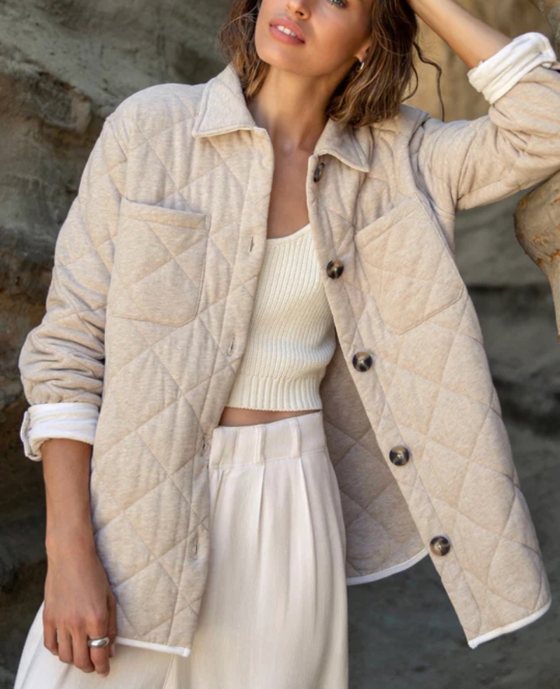 Long quilted jacket 