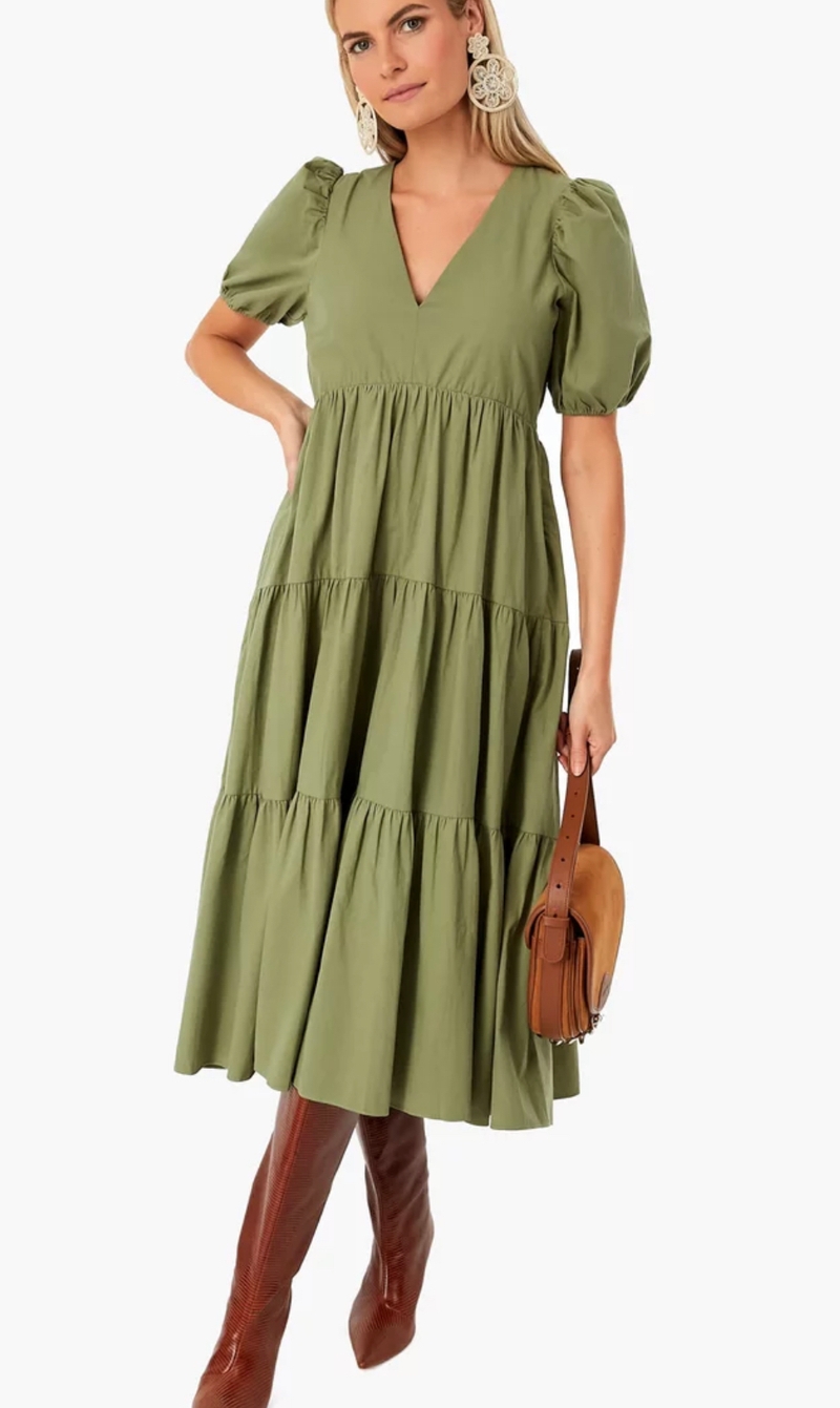 Green midi dress 