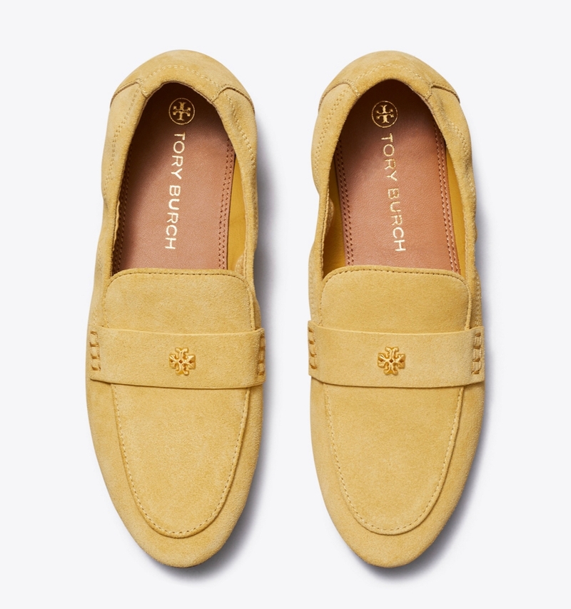 Yellow gold loafers