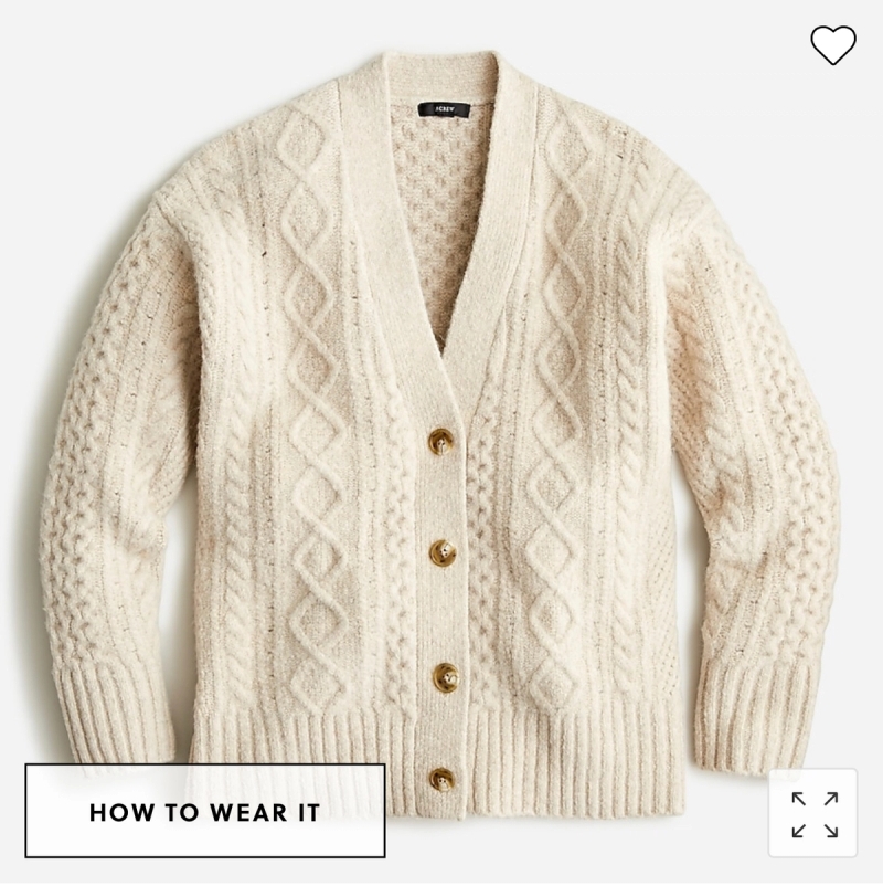 Cable knit cardigan 