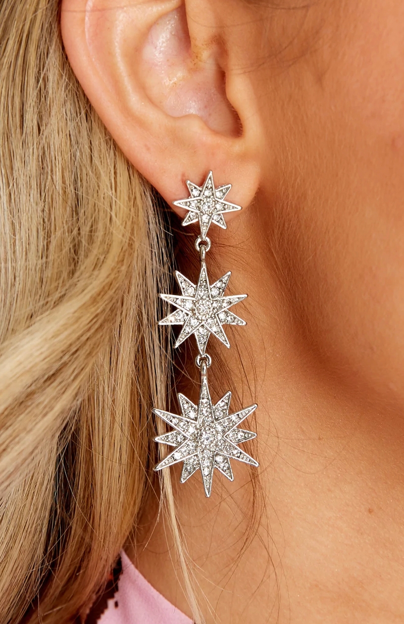Star drop earrings 