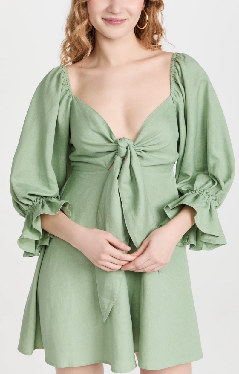 Green mini dress 