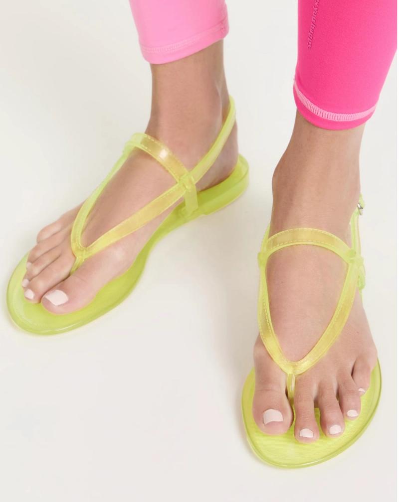 Lime jelly sandals 