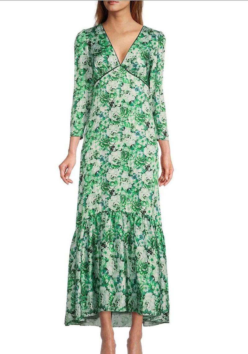 Green floral dress 