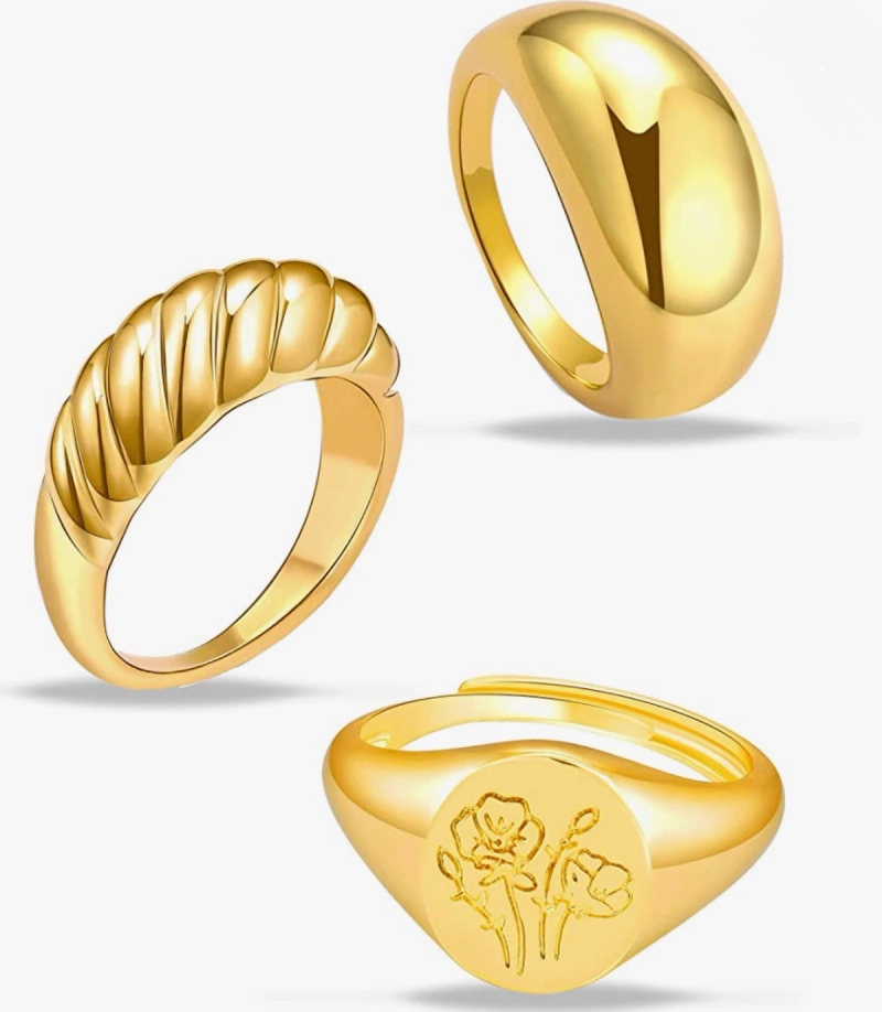 Gold chunky ring Amazon 