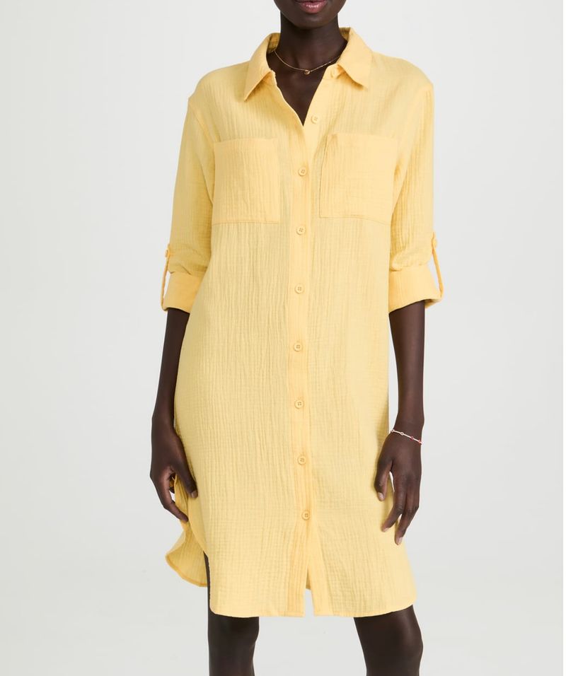 Yellow Shopbop shirtdress