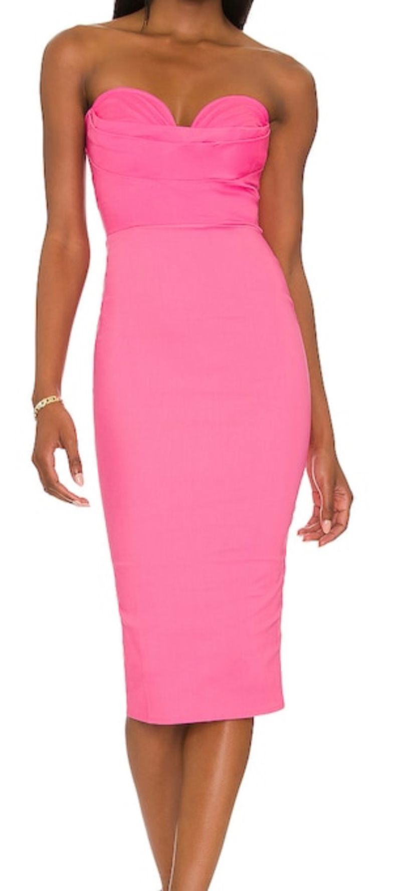 Strapless pink dress 