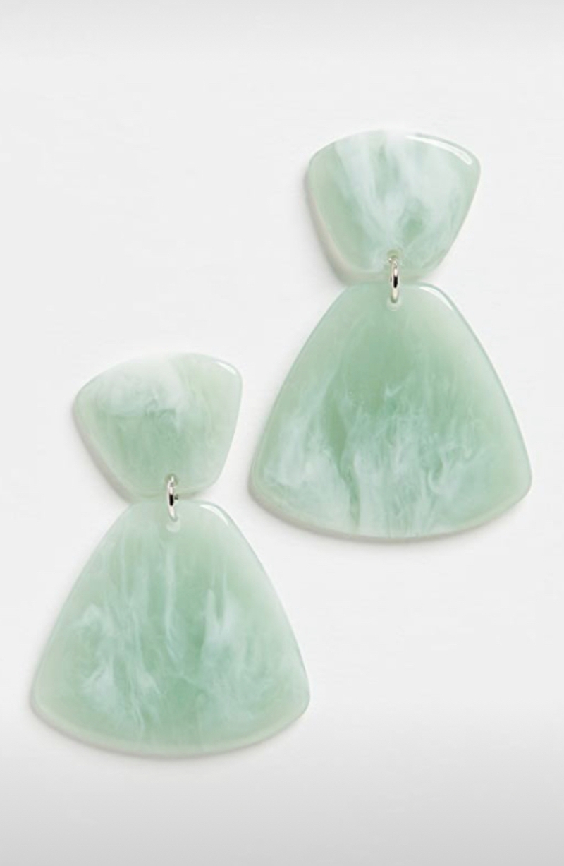 Mint drop earrings 