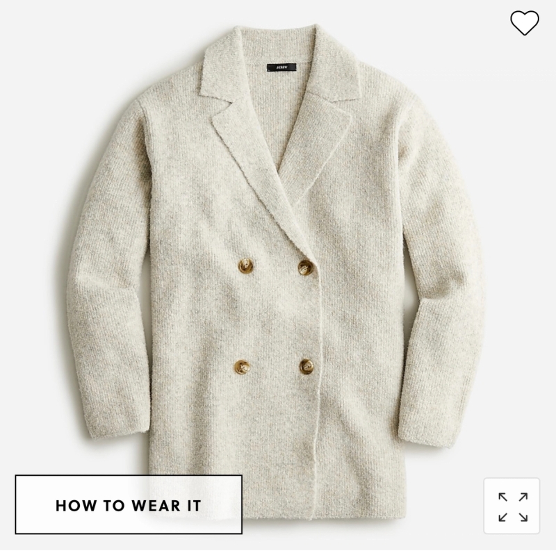 Wool sweater coat 