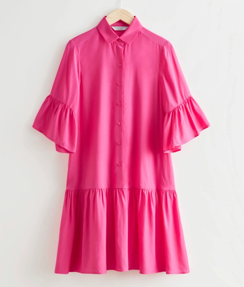 Pink ruffle dress 
