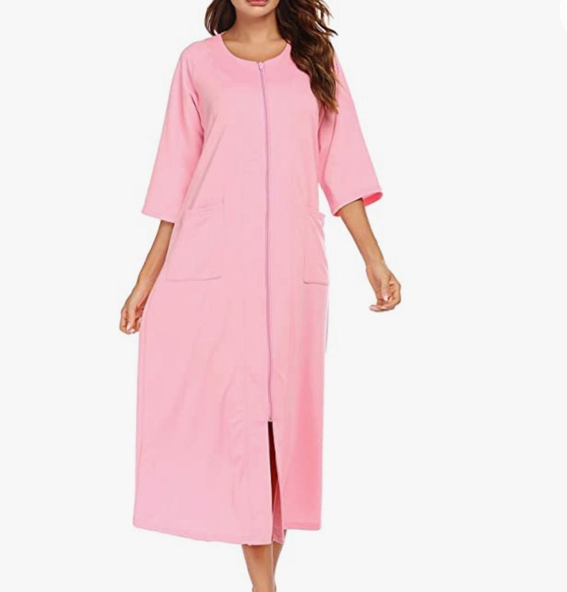 Nursing front zip nightgown 