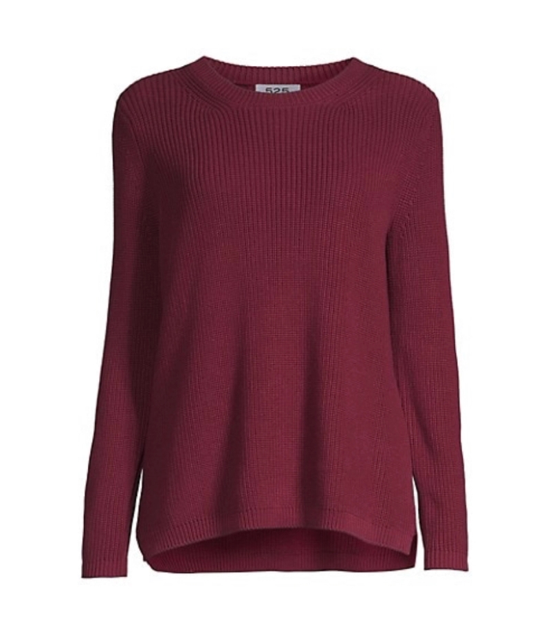 Wine colored crewneck sweater 