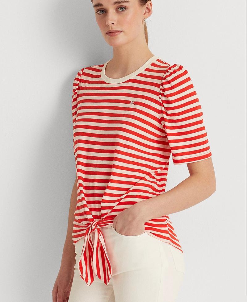 Red stripe Ralph Lauren top 