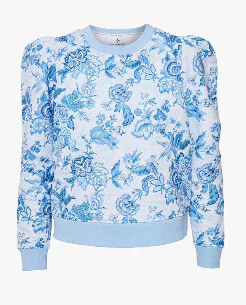 Blue floral sweatshirt 