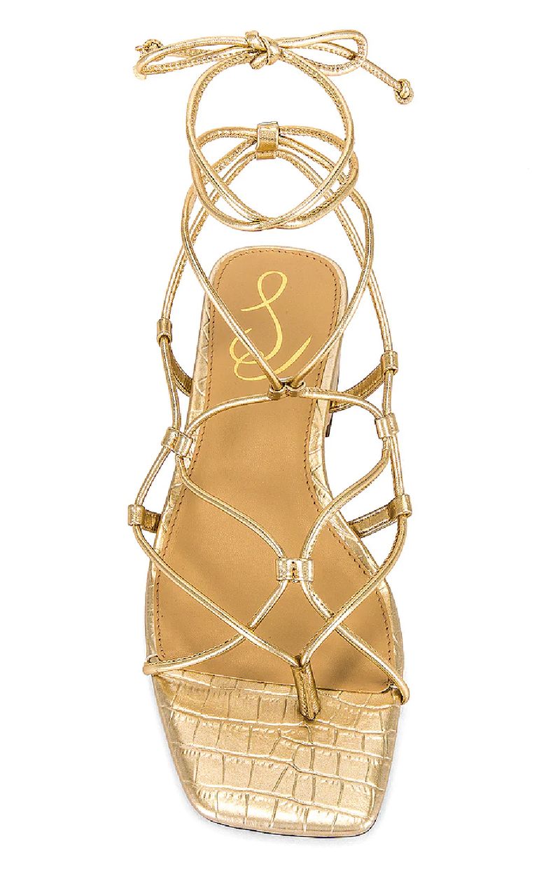 Metallic straps sandal 