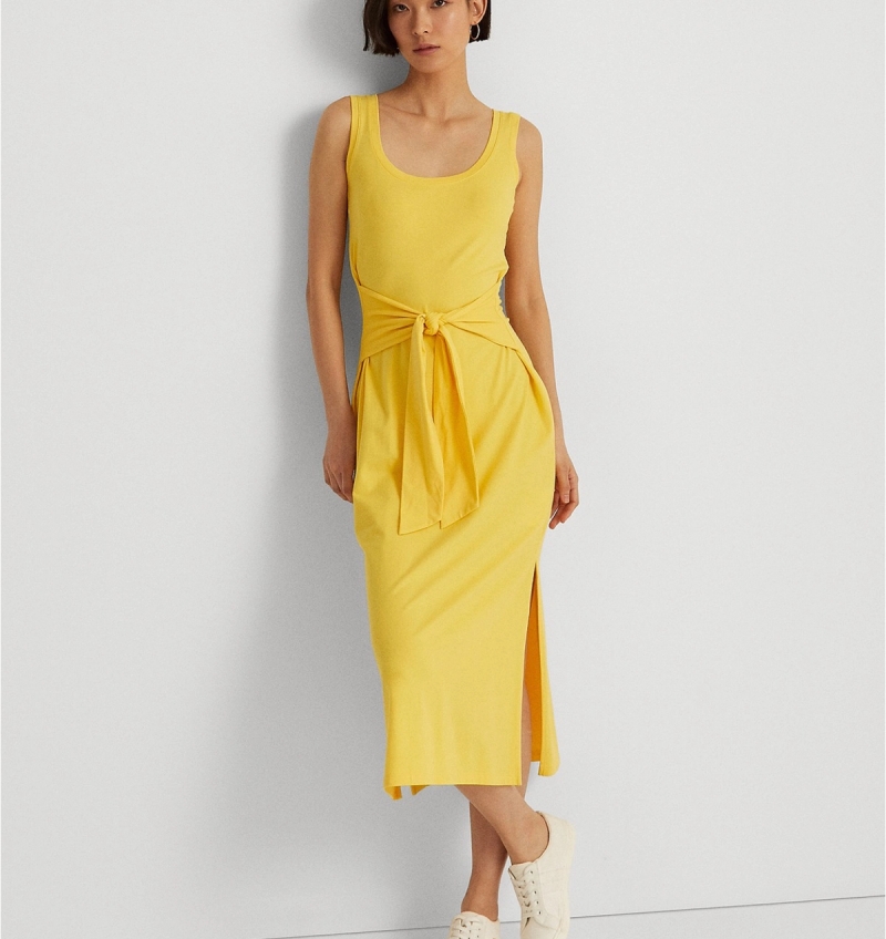 Ralph Lauren yellow tie dress 