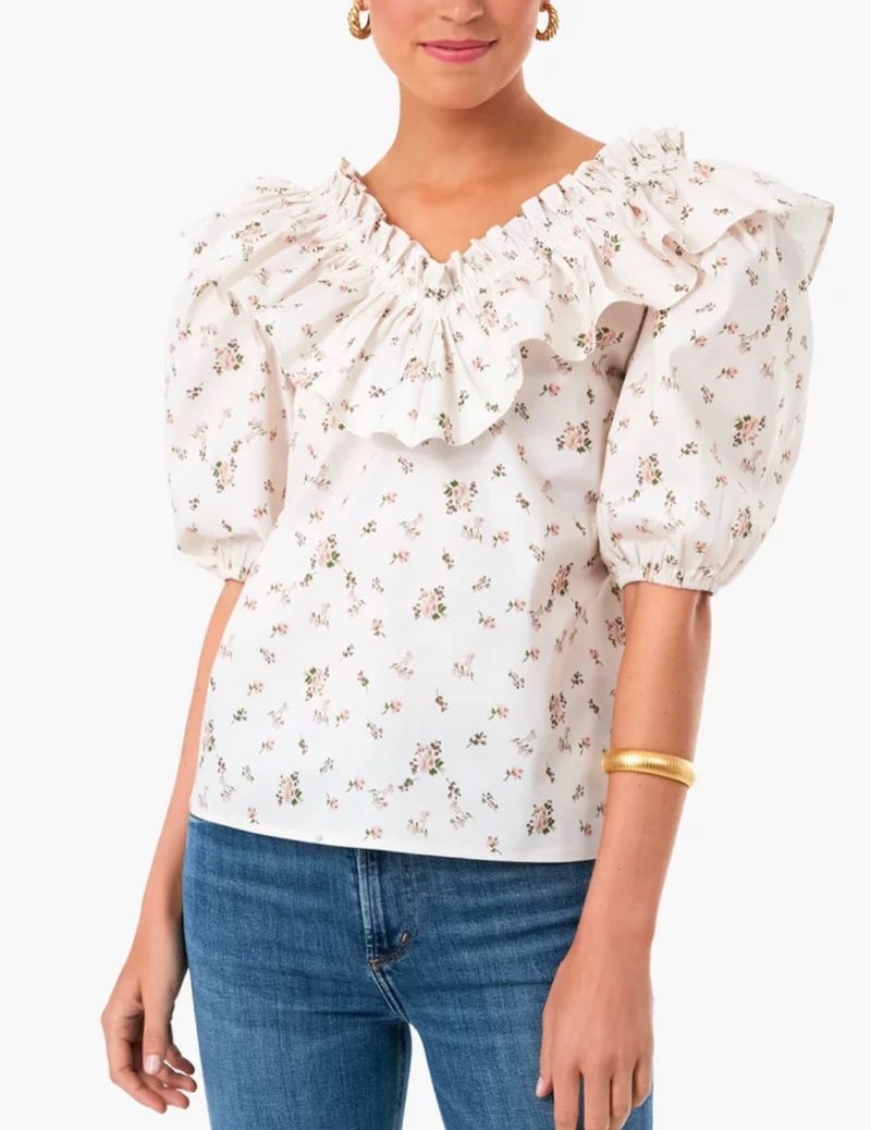 Floral ruffle blouse 